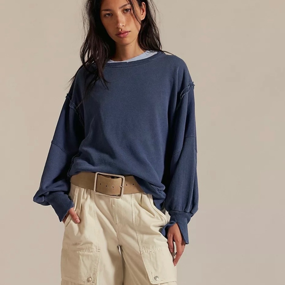 We The Free People Camden Sweatshirt Size S Green